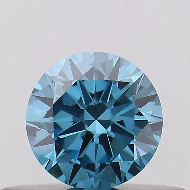 0.17ct Round Lab Grown Diamond (Colour Fancy Vivid Blue, Clarity VS1, Cut EX, Uncertified)