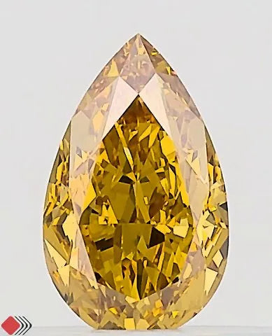 0.30ct Pear Natural Diamond (Colour Fancy Deep Yellow, Clarity VVS1, Cut VG, Uncertified)