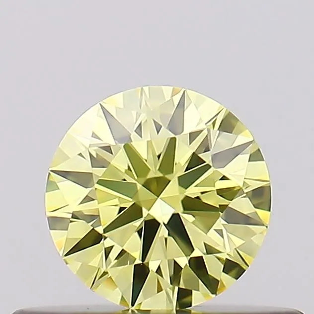 0.33ct Round Lab Grown Diamond (Colour Fancy Intense Yellow, Clarity VVS1, Cut ID, IGI Certified)