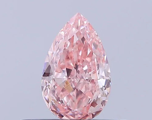 0.37ct Pear Lab Grown Diamond (Colour Fancy Intense Pink, Clarity VVS1, IGI Certified)