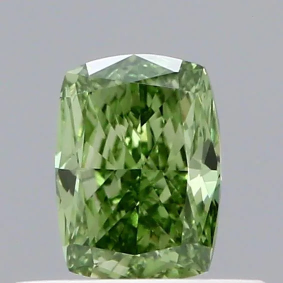 0.49ct Cushion brilliant Lab Grown Diamond (Colour Fancy Vivid Green, Clarity VVS1, IGI Certified)
