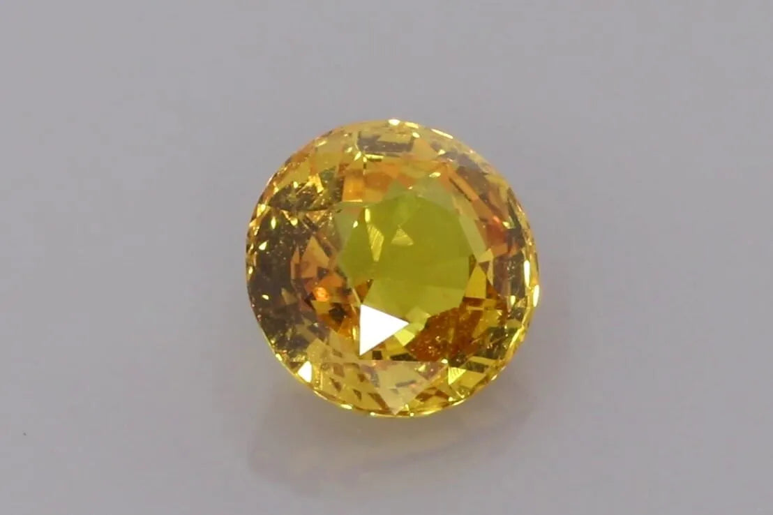 2.03ct Round Natural Sapphire (Colour Yellow, Clarity Eye Clean, Cut Faceted)