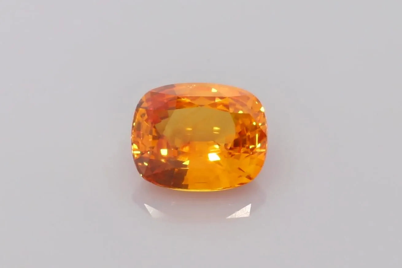 5.32ct Cushion Natural Sapphire (Colour Orange, Clarity Eye Clean, Cut Faceted)