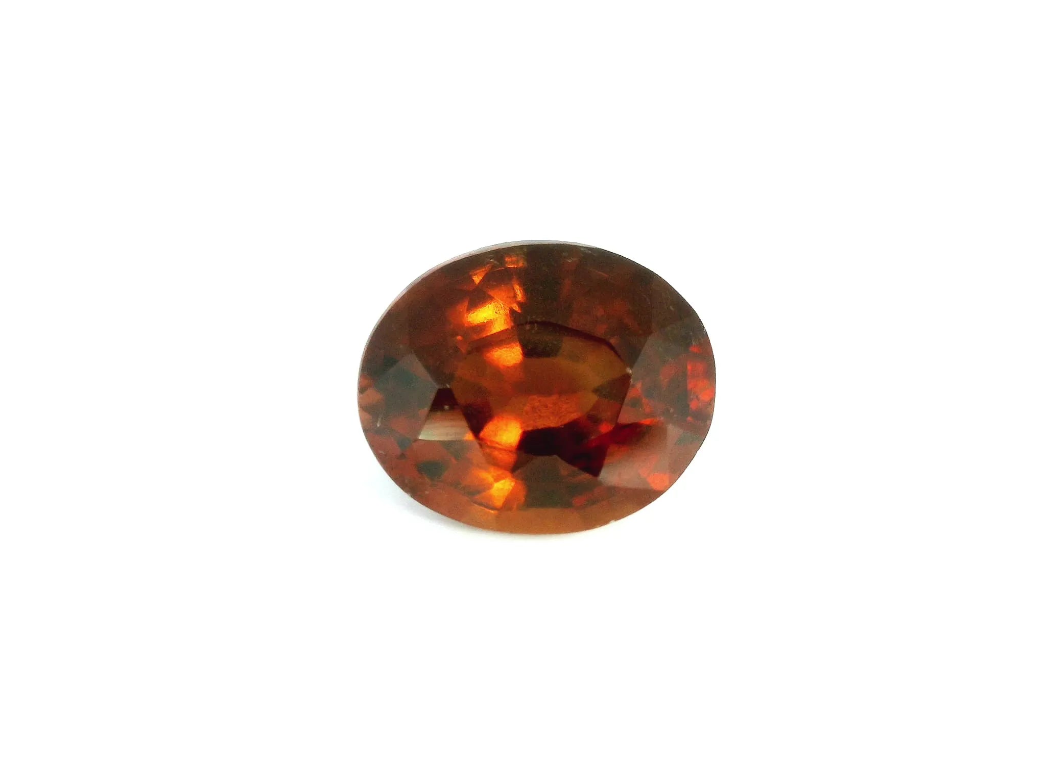 5.58ct Oval Natural Garnet (Colour Orange, Clarity Slightly Included, Cut Faceted)