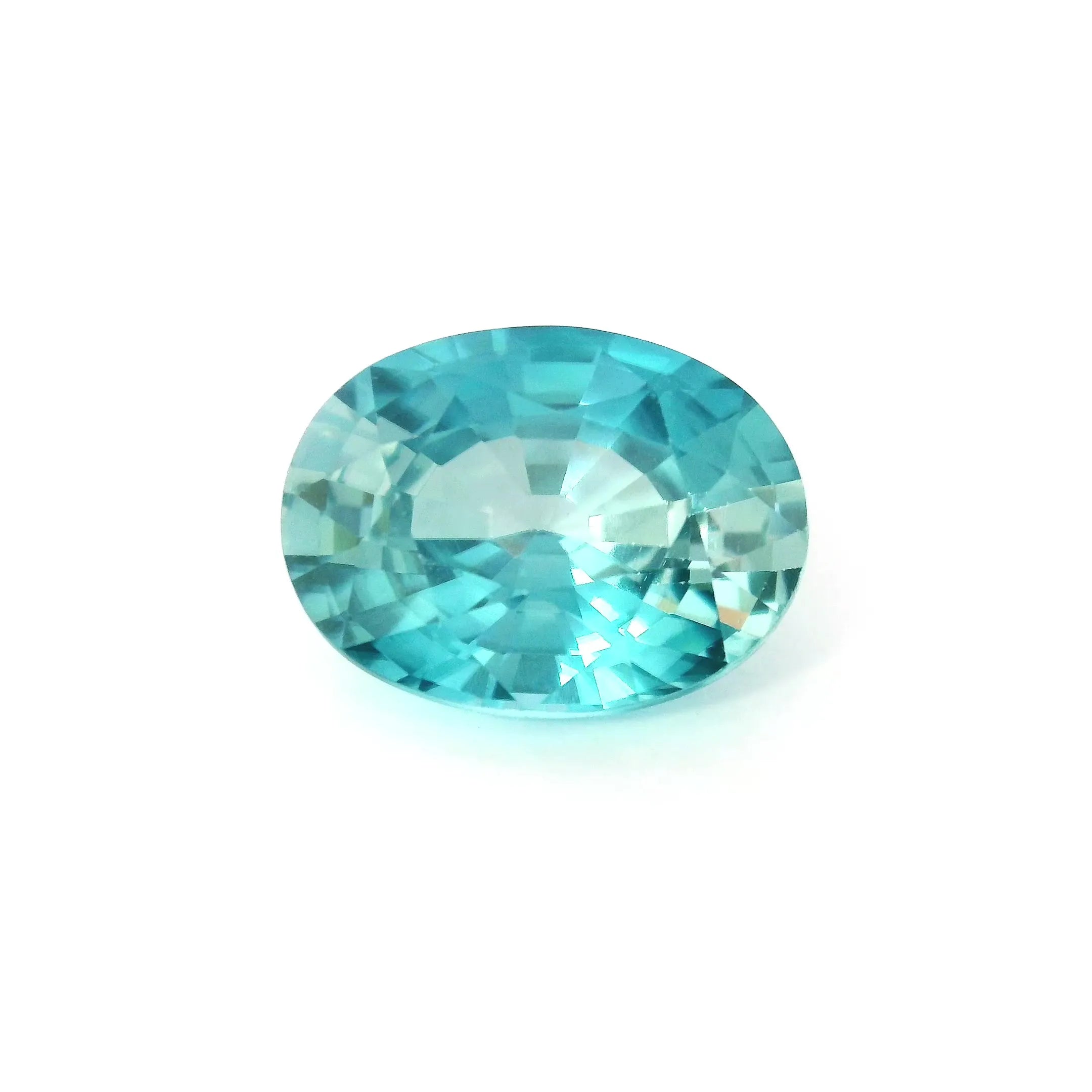 6.33ct Oval Natural Zircon (Colour Blue, Clarity Eye Clean, Cut Faceted)
